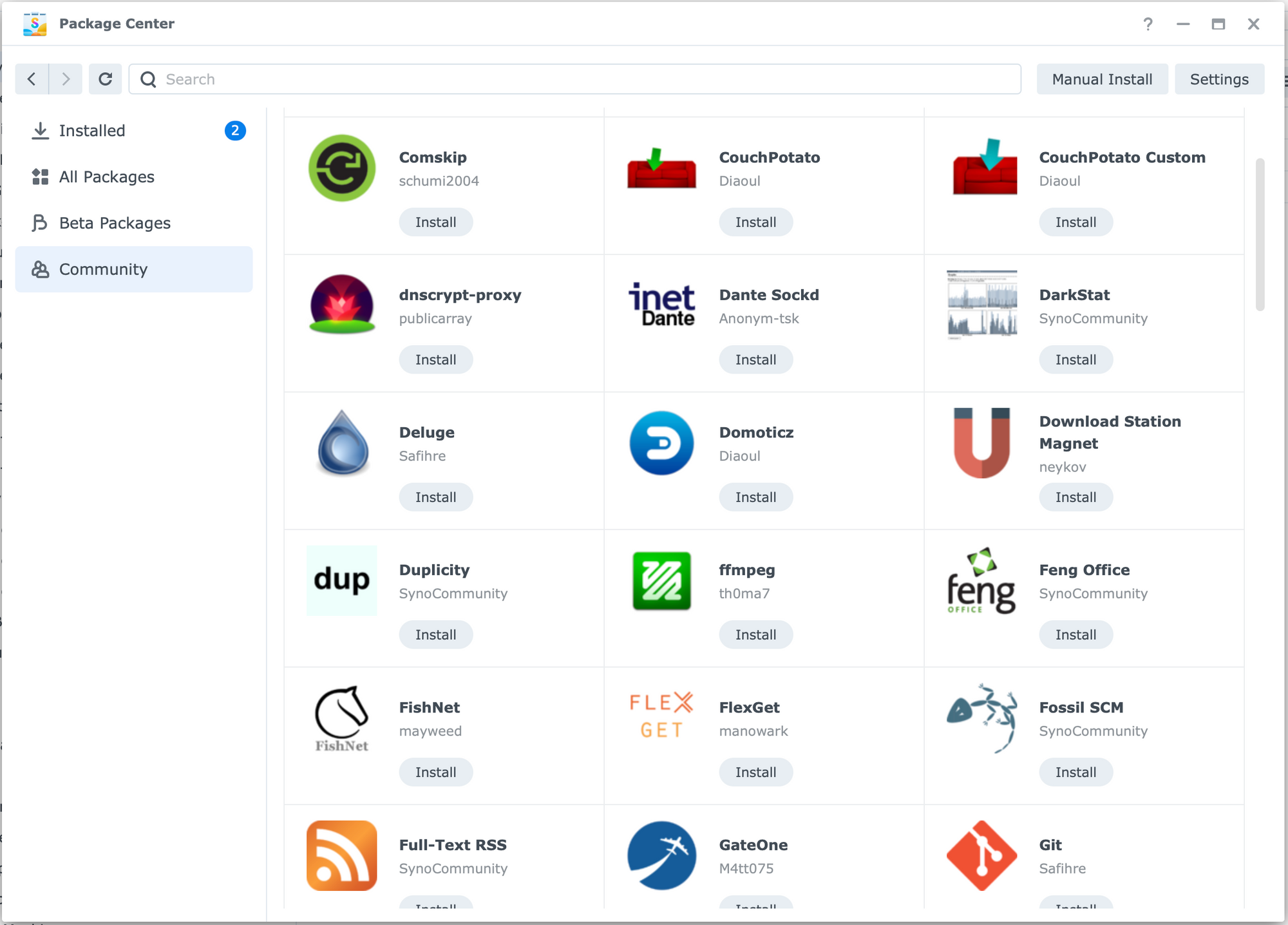 3rd-party package support DSM 7