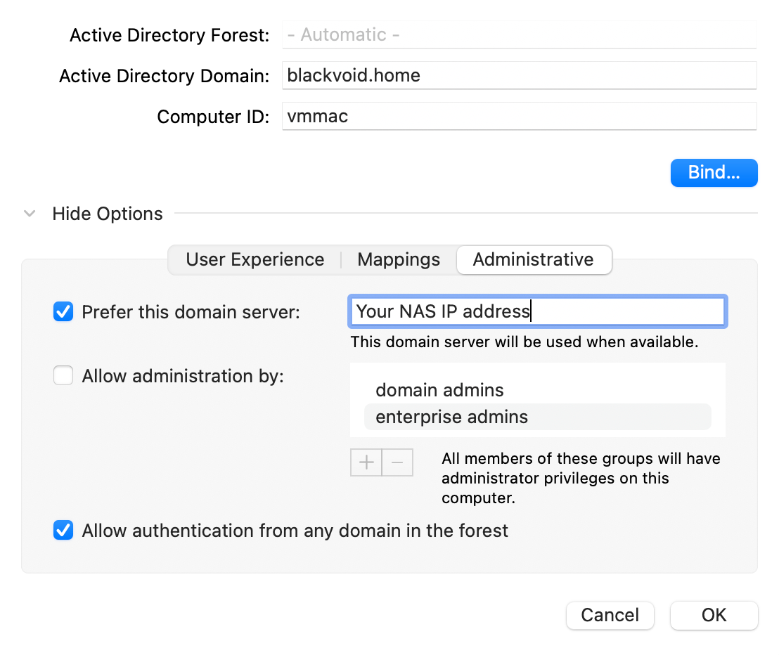 mac os active directory account just pinwheel