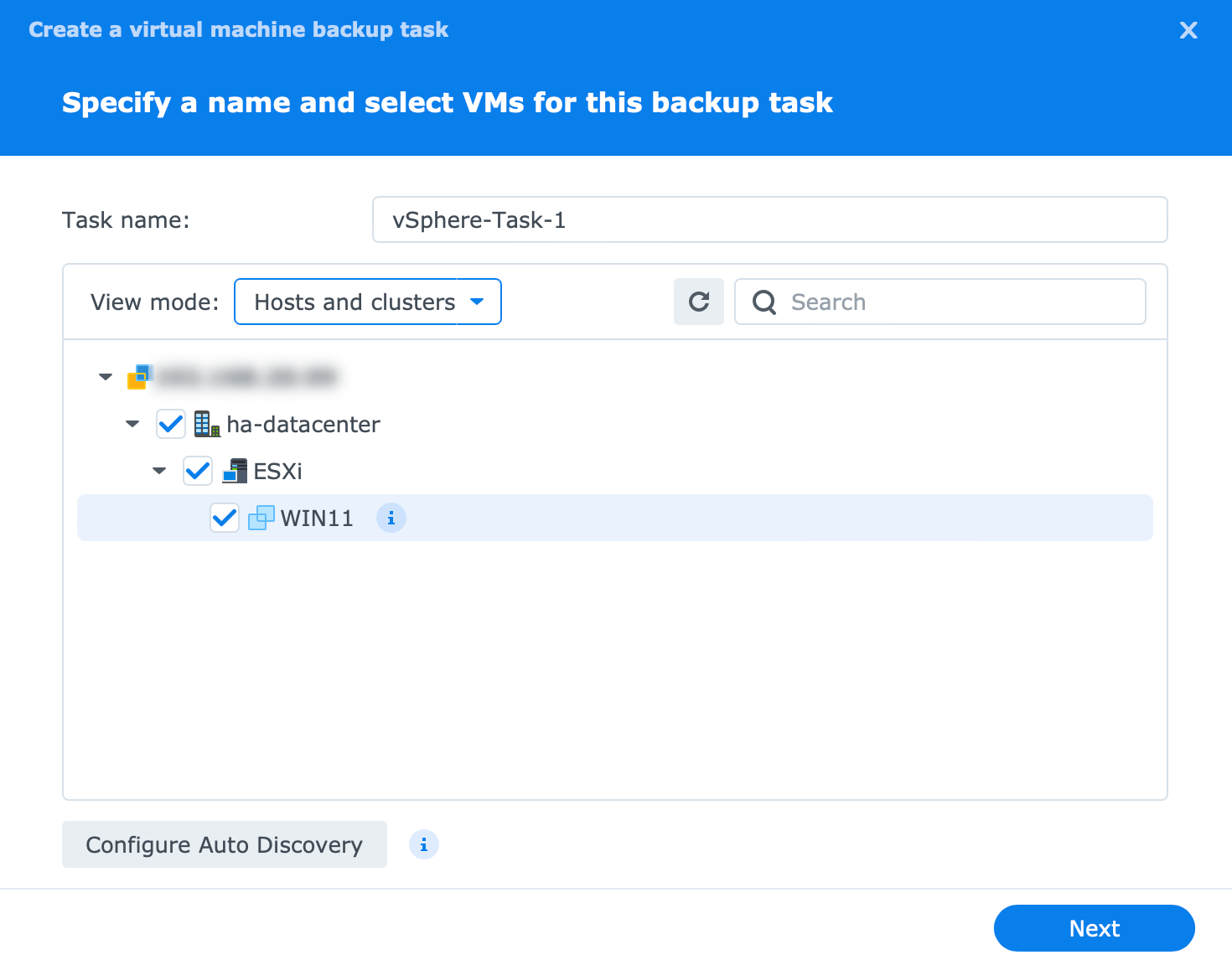 VMware & Synology (part 2) - use Active Backup for Business to backup and restore ESXi VMs