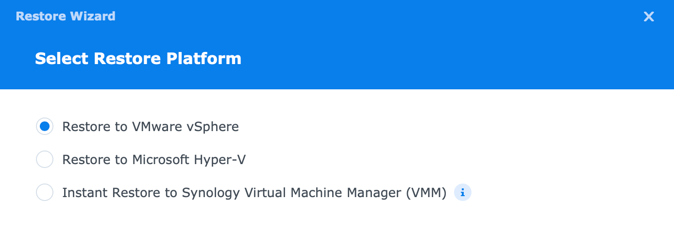 VMware & Synology (part 2) - use Active Backup for Business to backup and restore ESXi VMs