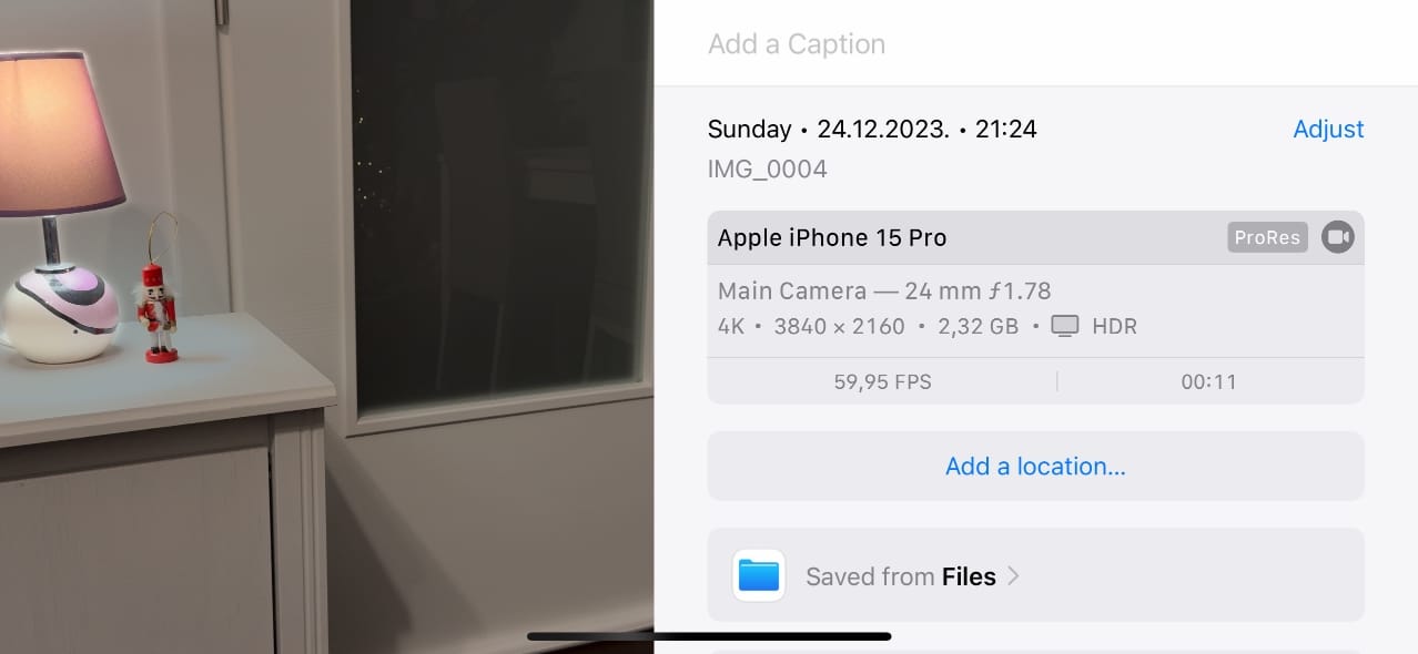 Synology BeeDrive as a ProRes storage for Apple iPhone 15 Pro