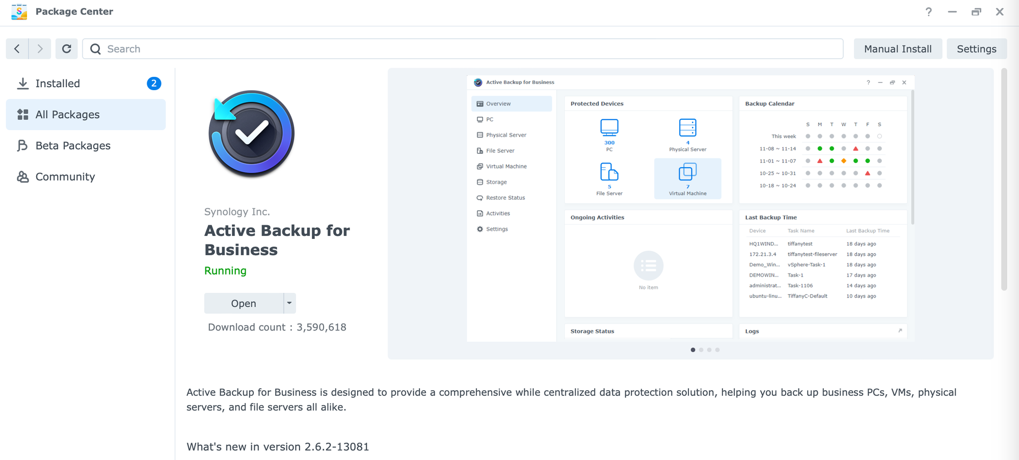 Synology Active Backup for Business - macOS, 1 godina kasnije