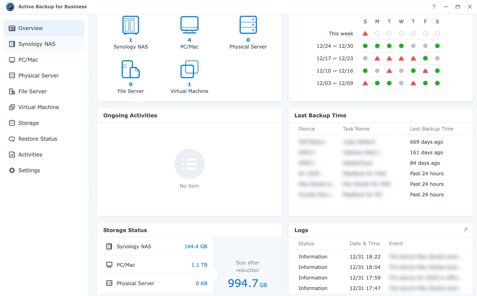 Synology Active Backup for Business - macOS, 1 godina kasnije