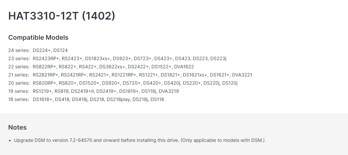 Synology HAT3310 Plus serija NAS diskova