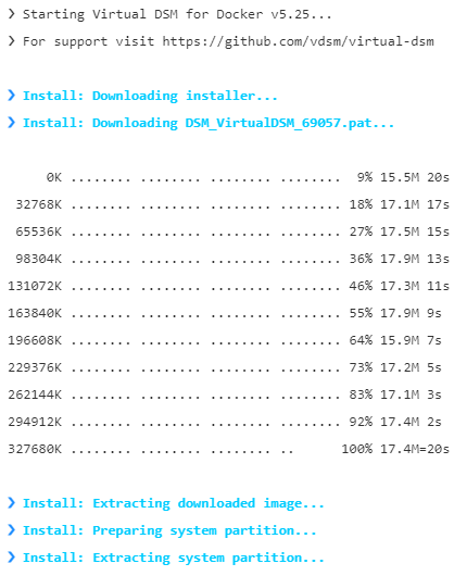 How to run Synology DSM via Docker?