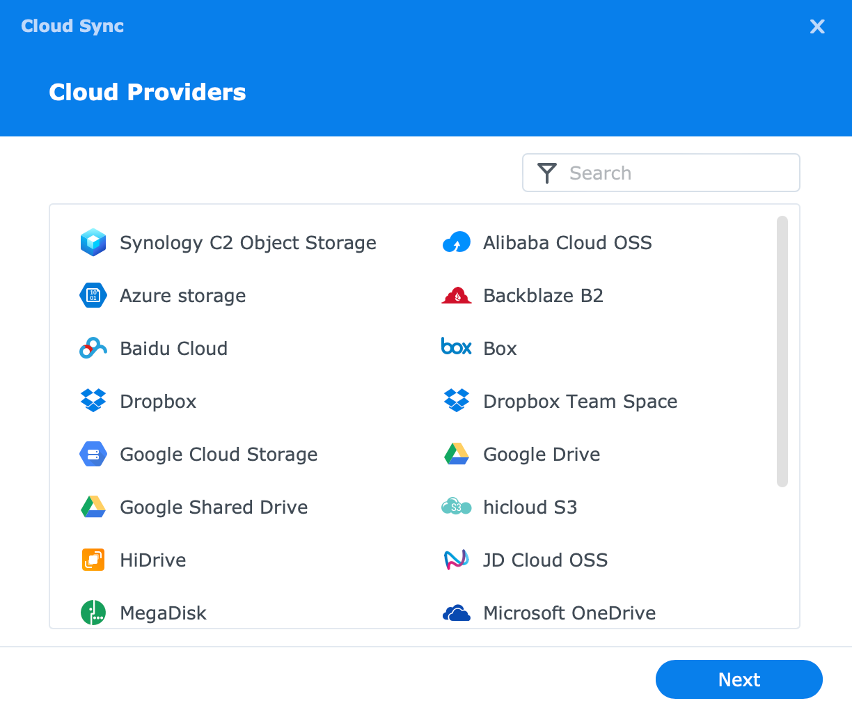 Synology CloudSync i C2 Object Storage