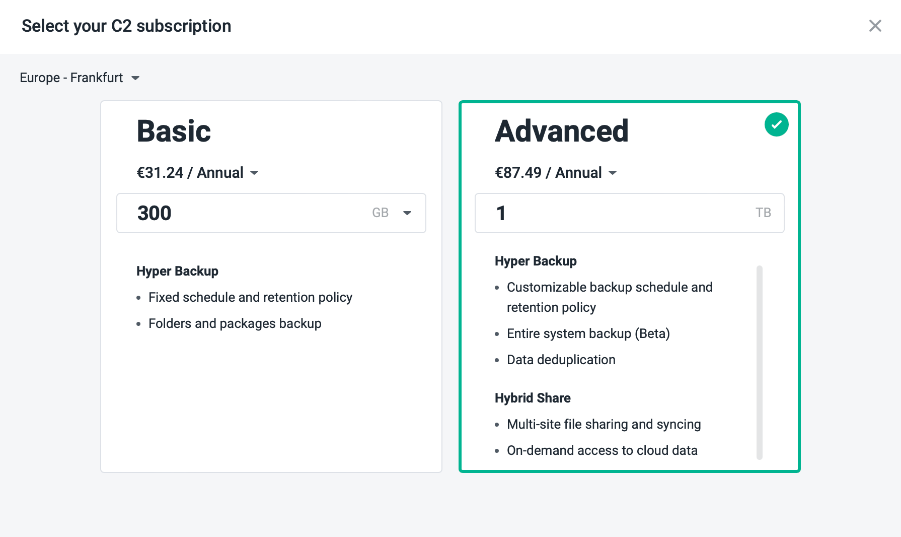 Synology CloudSync i C2 Object Storage