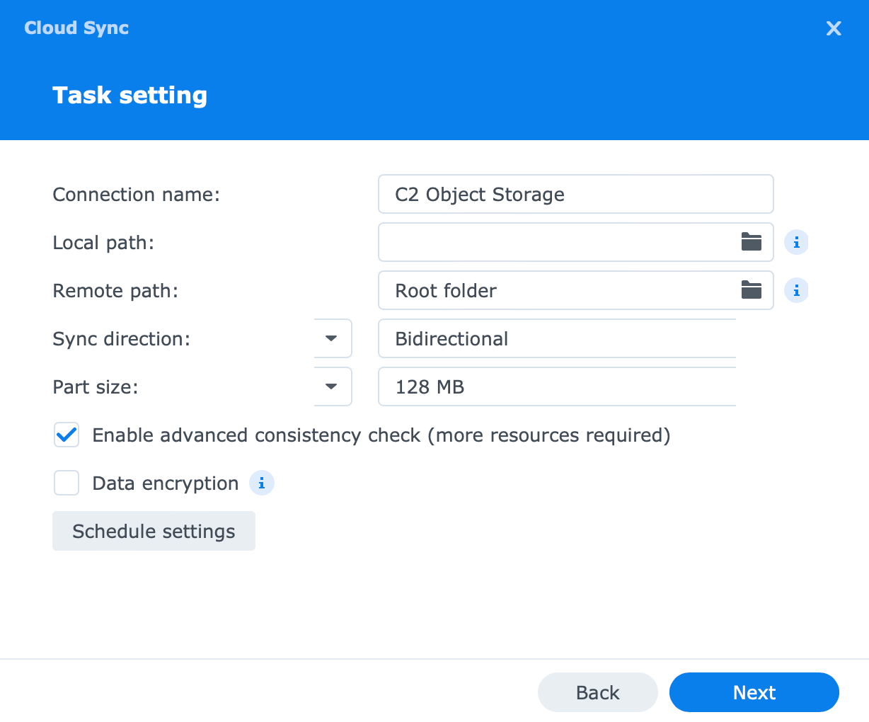 Synology CloudSync & C2 Object Storage