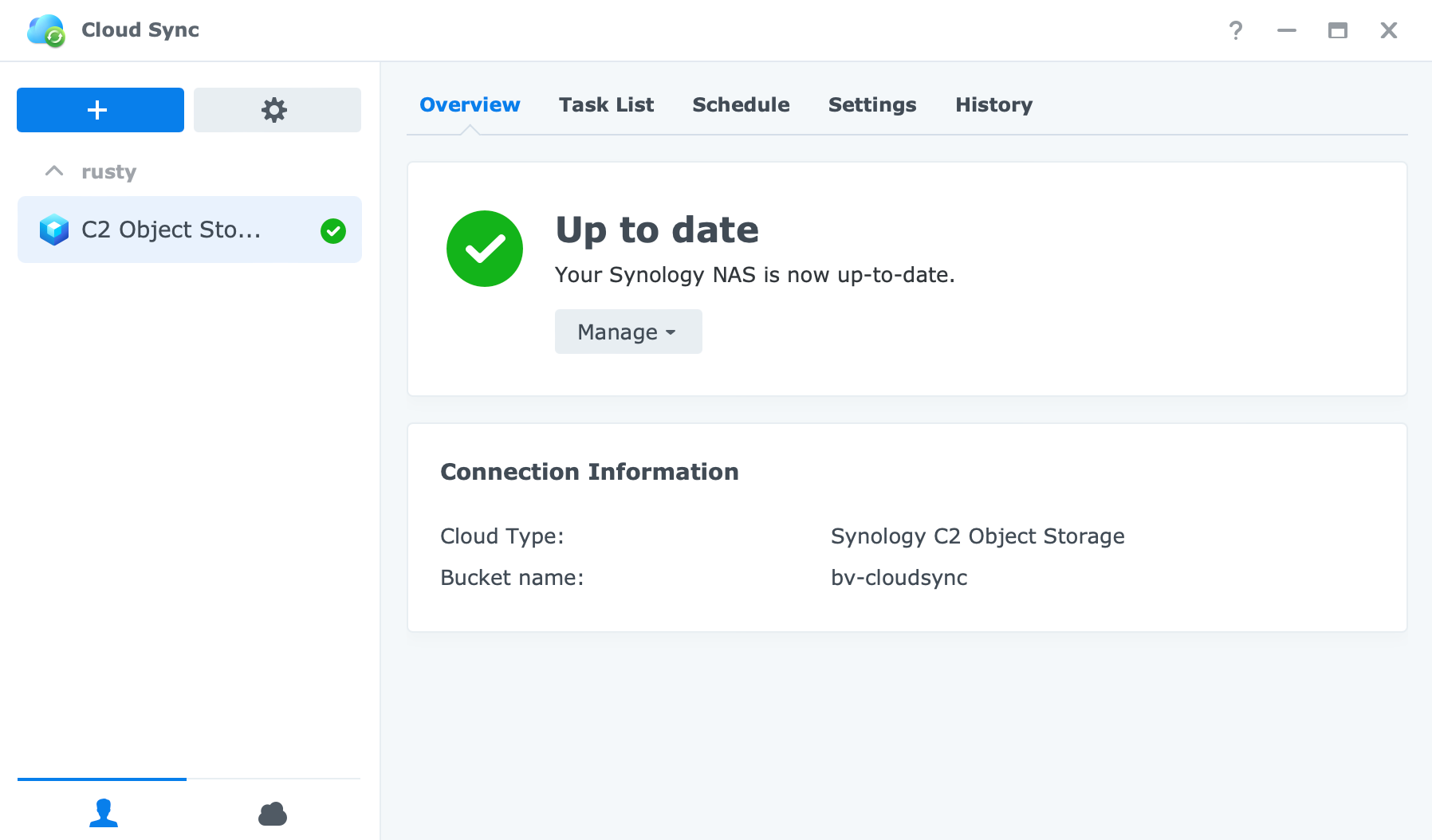 Synology CloudSync i C2 Object Storage