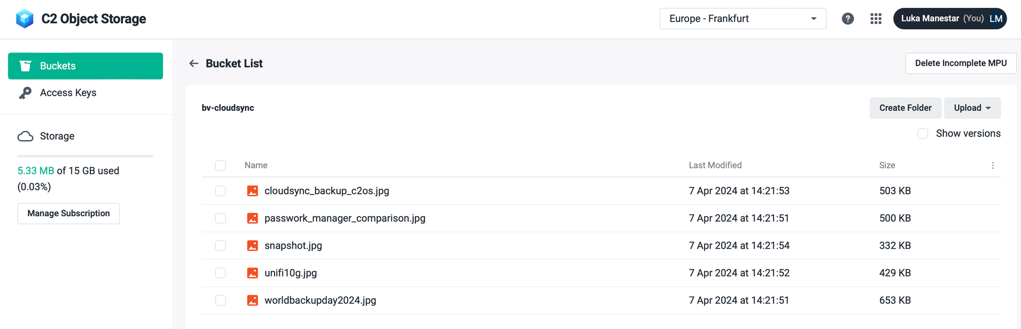 Synology CloudSync & C2 Object Storage