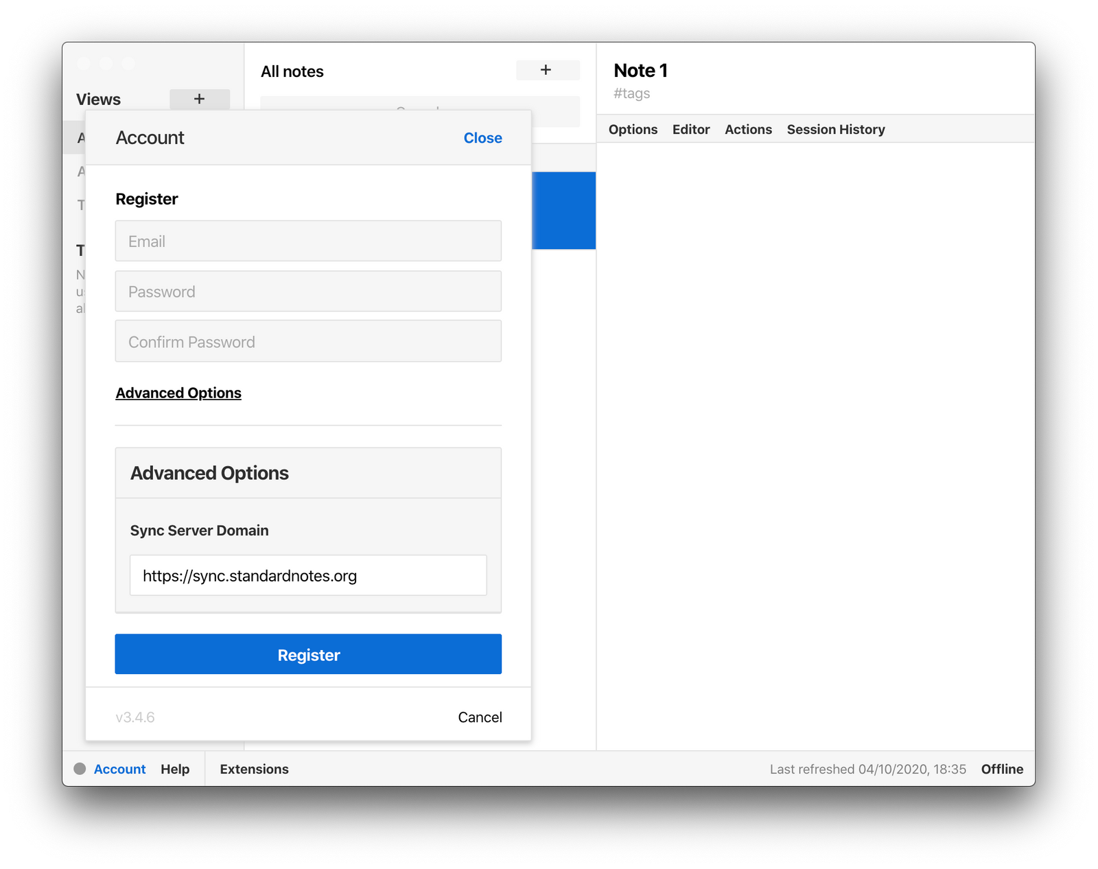 Standard Notes Docker selfhosted alternative for all your note needs