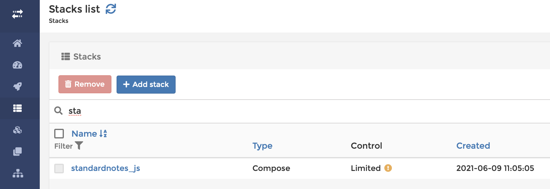 Portainer 2.6 - using STACKS