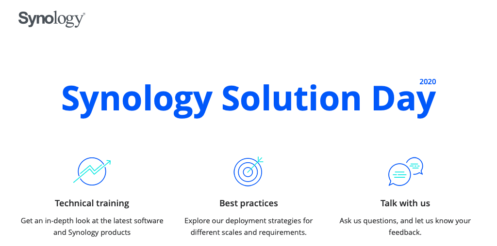 Synology Solution Day 2020 gone virtual as well