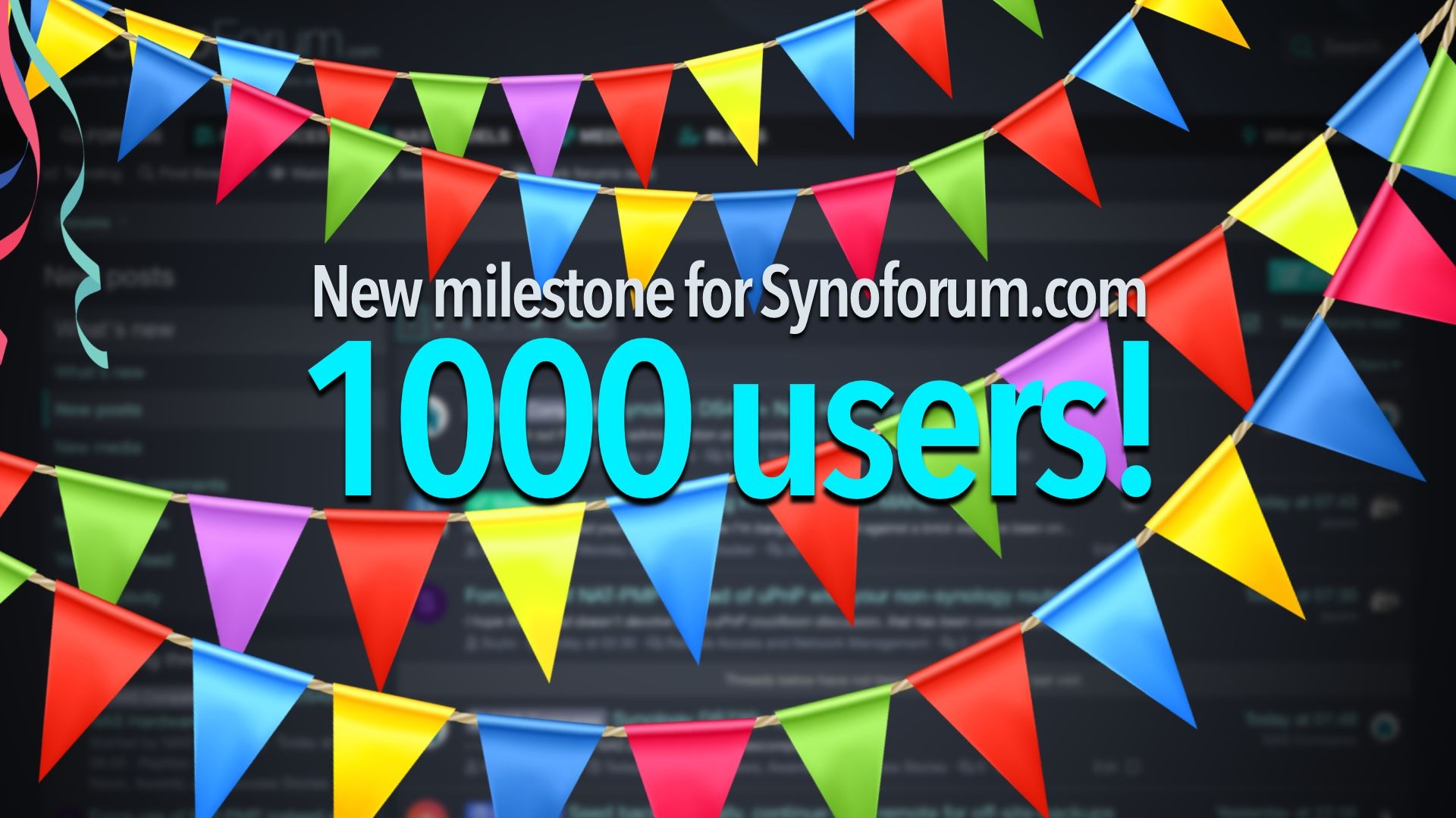 New Synoforum milestone, 1000 users!