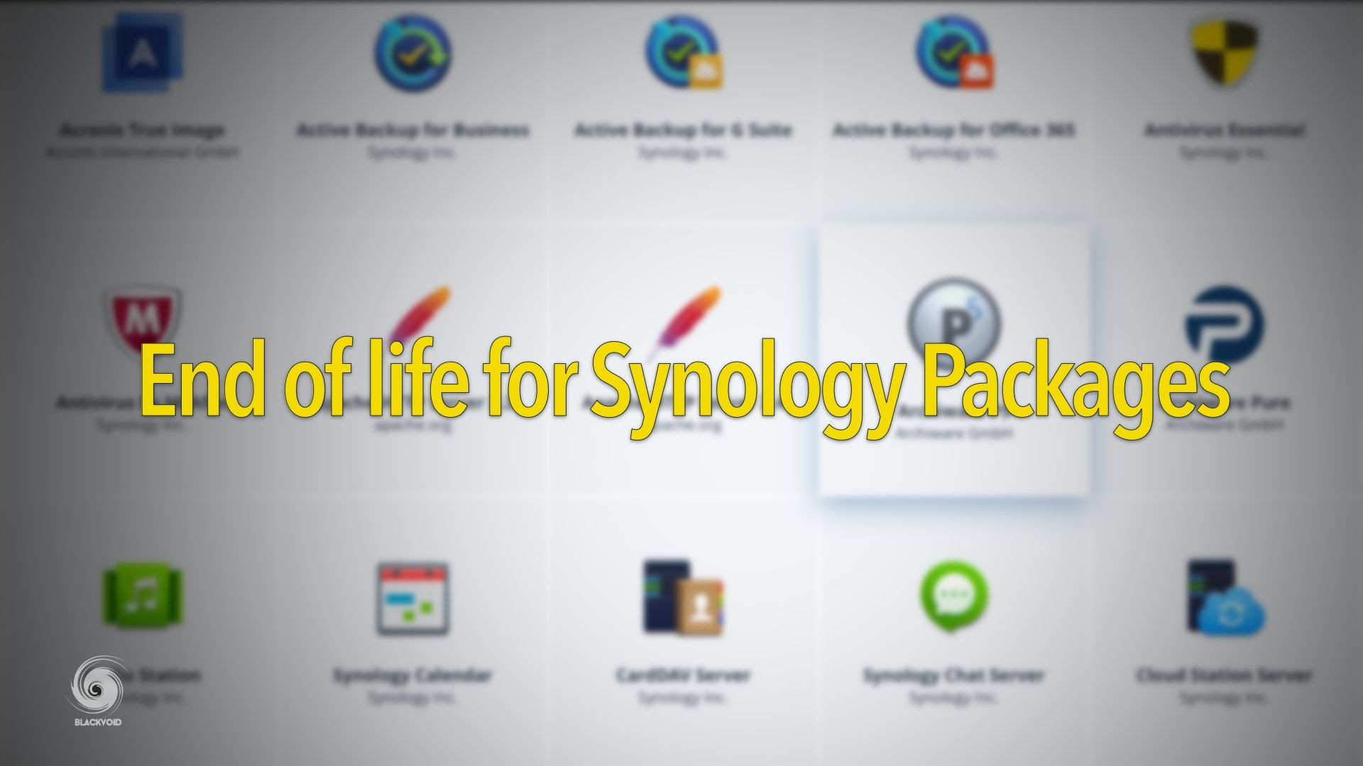End of life for some Synology packages