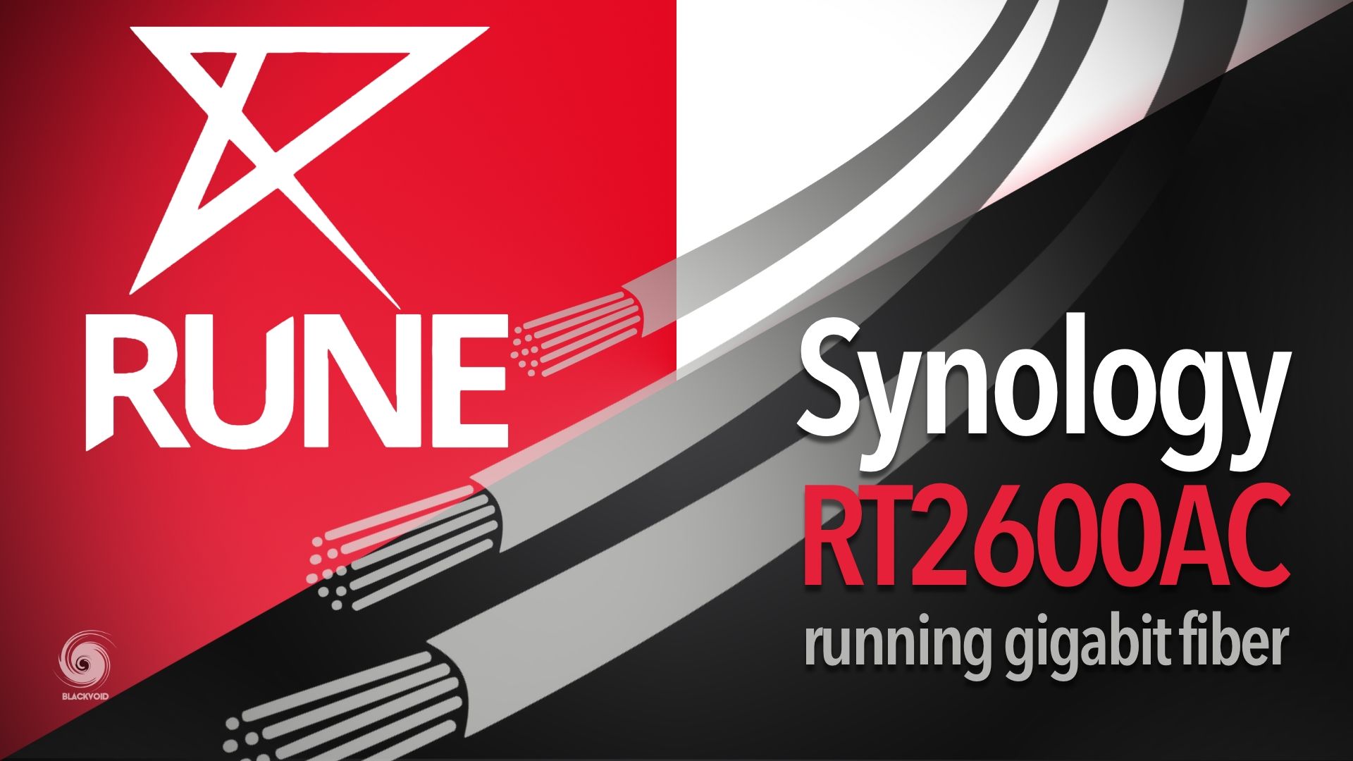 Synology RT2600AC running gigabit fiber