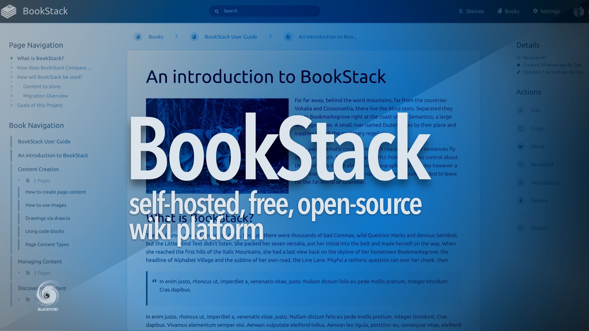 BookStack - self-hosted wiki platform