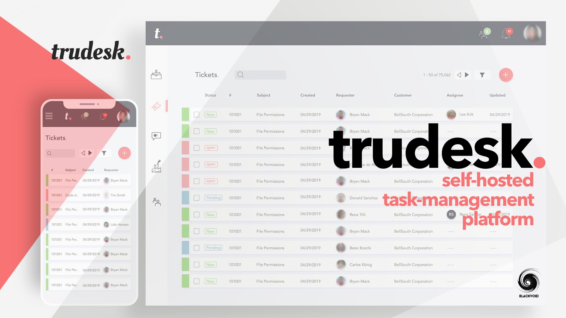 trudesk. self-hosted task management platform
