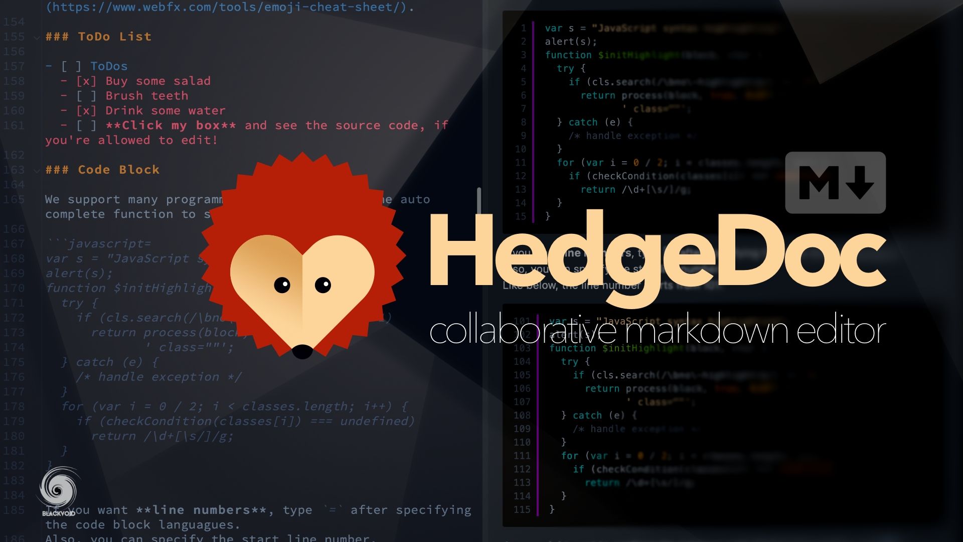 HedgeDoc - collaborative markdown editor (via Docker on Synology NAS)