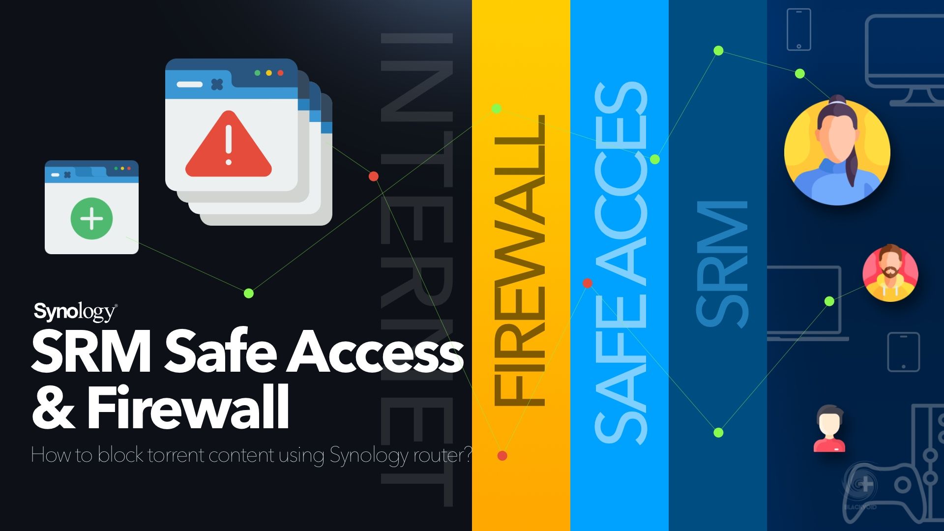 Synology SRM Safe Access & Firewall - how to block torrent content using Synology router?