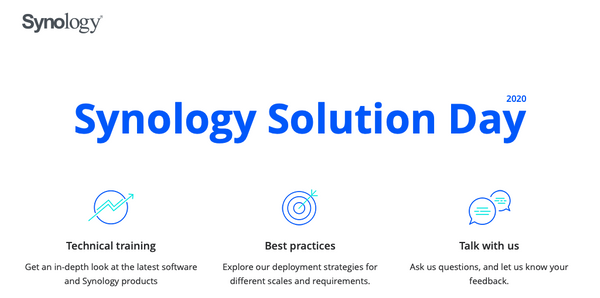Synology Solution Day 2020 gone virtual as well