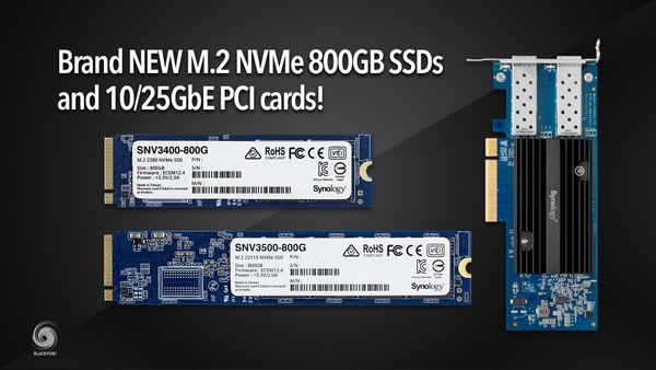 NEW M.2 NVMe SNV3000 800G drives and 10/25Gbe PCI add-in cards