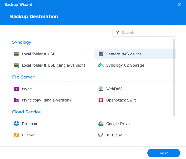 Synology 101 - Hyper Backup to a remote Synology NAS