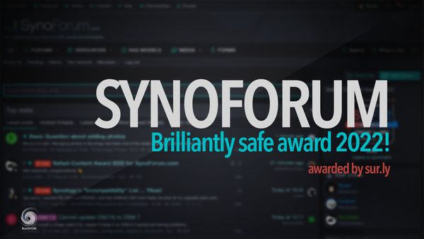 Synoforum.com - Brilliantly safe award for 2022!