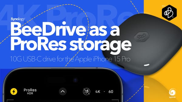 Synology BeeDrive as a ProRes storage for Apple iPhone 15 Pro