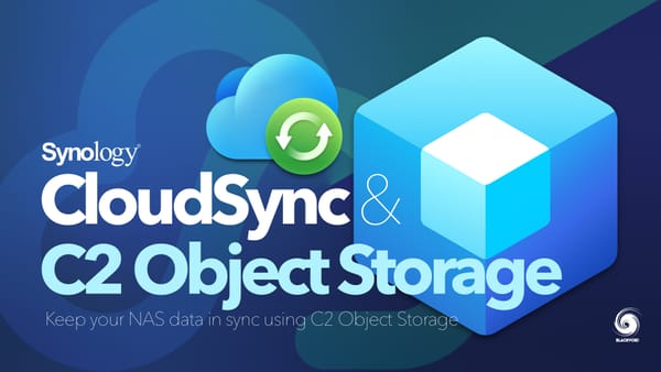 Synology CloudSync & C2 Object Storage